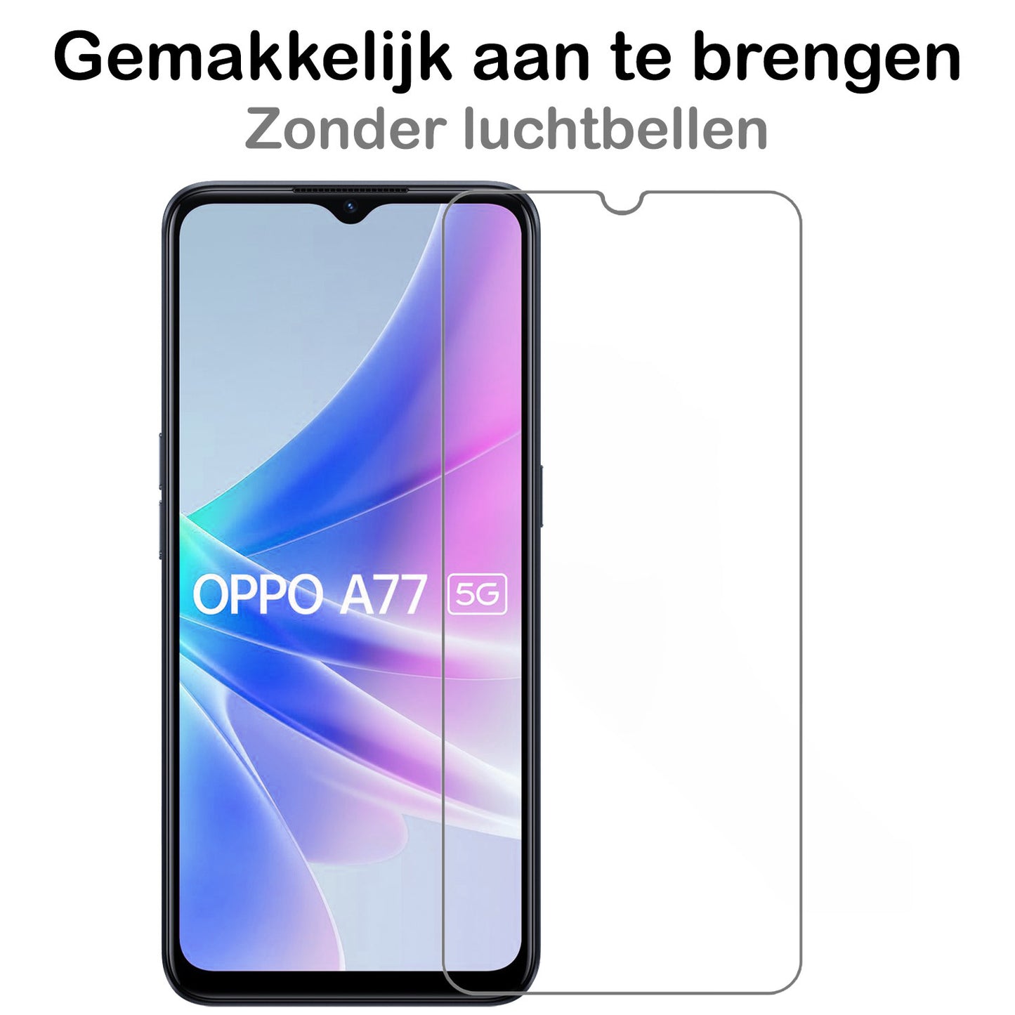 OPPO A77 Screenprotector Tempered Glass