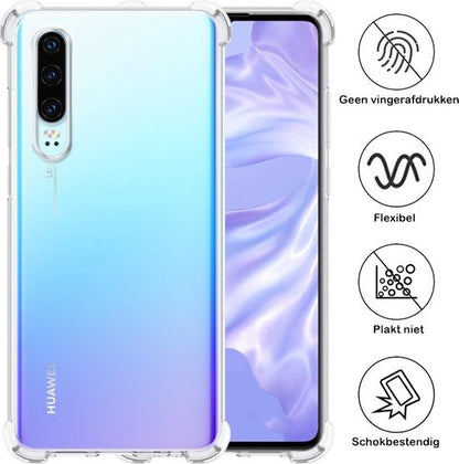 Huawei P30 Hoesje Shockproof Backcover Siliconen - Transparant