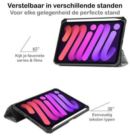 iPad Mini 6 Trifold Bookcase Hoes met Penhouder voor Apple Pen - Eiffeltoren