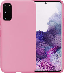 Samsung S20 Hoesje Siliconen Backcover Lichtgewicht - Lichtroze