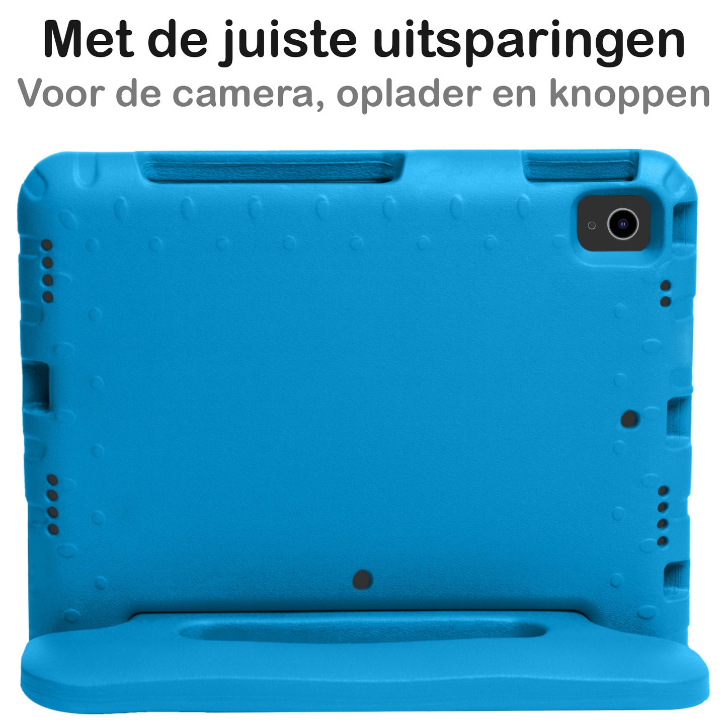 iPad Air 2022 Hoesje Kids Cover Bumper - Blauw