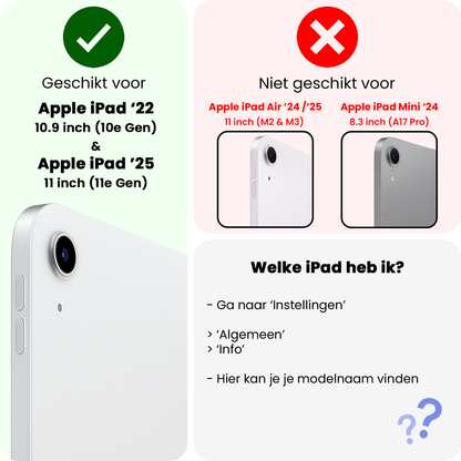 iPad 2022 / 2025 (A16 ) Hoesje Siliconen Backcover Lichtgewicht - Transparant