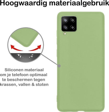 Samsung A42 Hoesje Siliconen Backcover Lichtgewicht - Groen