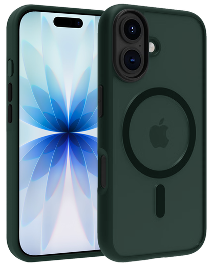 iPhone 17 Hoesje Geschikt voor Magsafe Backcover Shockproof - Donkergroen