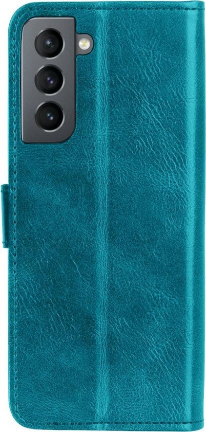 Samsung S21 Hoesje Book Case Kunstleer - Turquoise