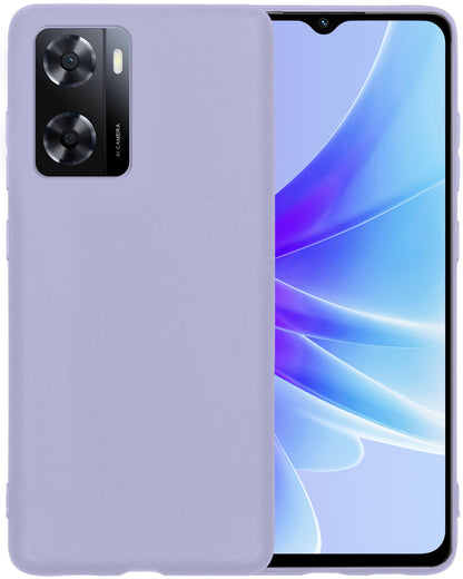 OPPO A57 Hoesje Siliconen Backcover Lichtgewicht - Lila