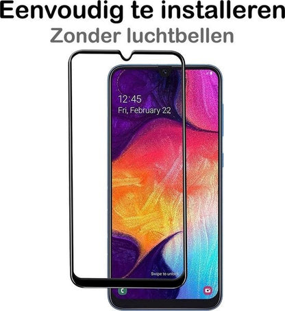 Samsung A10 Screenprotector Full Cover Tempered Glass