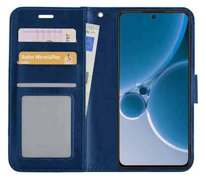 OnePlus Nord 3 Hoesje Bookcase Cover met Kaarthouder - Donkerblauw