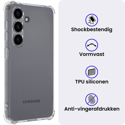 Samsung S26 Hoesje Shockproof Backcover Siliconen - Transparant