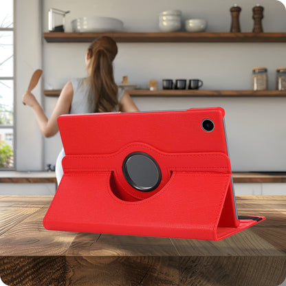 Samsung Galaxy Tab A9 Plus Trifold Bookcase Hoes 360 Graden Draaibaar - Rood