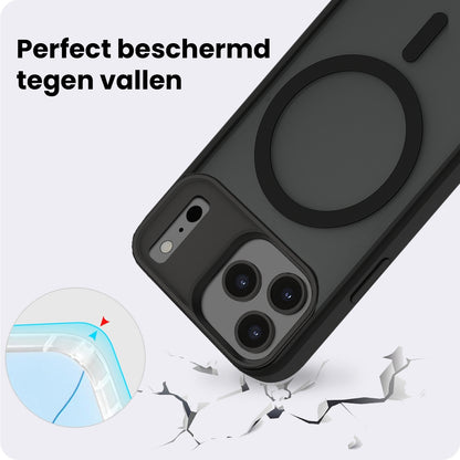 iPhone 17 Pro Hoesje Geschikt voor Magsafe Backcover Shockproof - Zwart