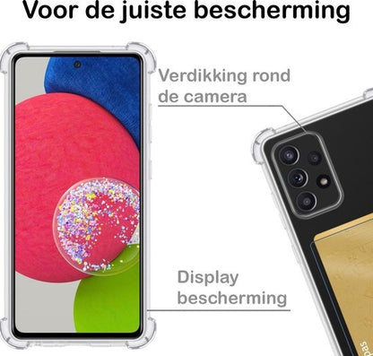 Samsung A52s Hoesje Kaarthouder Backcover Shockproof - Transparant