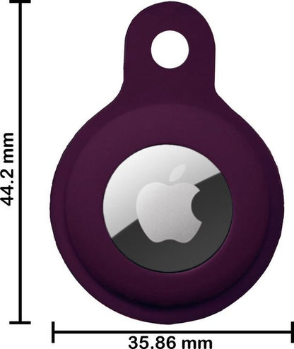 Apple AirTag Hoesje Siliconen Full Cover Lichtgewicht - Aubergine
