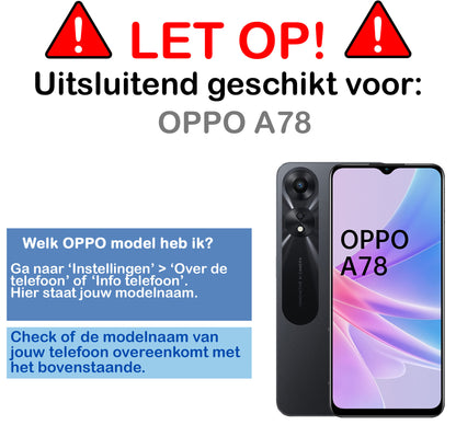 OPPO A78 5G Hoesje Siliconen Backcover Lichtgewicht - Zwart