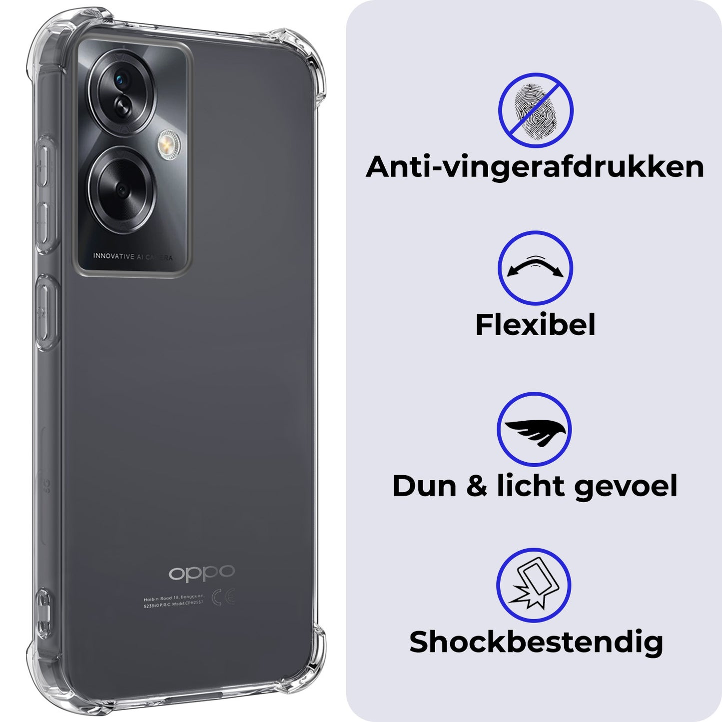 OPPO A79 Hoesje Shock Proof Siliconen - Transparant