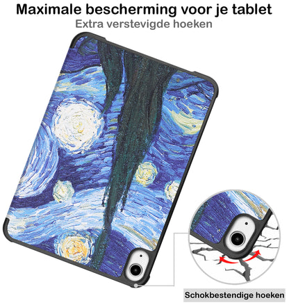 iPad Mini 6 Trifold Bookcase Hoes - Sterrenhemel