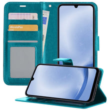 Samsung A25 Hoesje Bookcase Cover met Kaarthouder - Turquoise