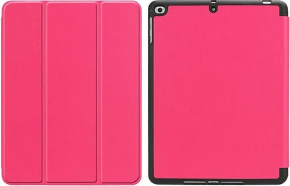 iPad 2017 Trifold Bookcase Hoes - Donkerroze