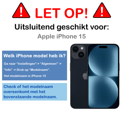 iPhone 15 Hoesje Geschikt voor Magsafe Backcover Shockproof - Transparant