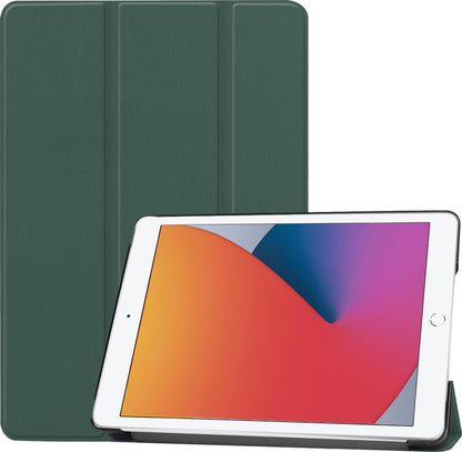 iPad 10.2 2020 Trifold Bookcase Hoes - Donkergroen