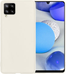 Samsung A42 Hoesje Siliconen Backcover Lichtgewicht - Wit