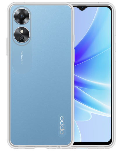 OPPO A17 Hoesje Siliconen Backcover Lichtgewicht - Transparant
