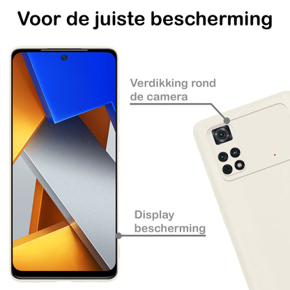 Xiaomi Poco X4 Pro 5G Hoesje Siliconen Backcover Lichtgewicht - Wit