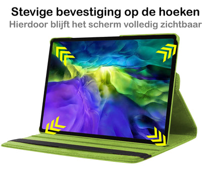 Samsung Galaxy Tab A8 Hoesje 360ðð Draaibare Book Case Kunstleer - Groen