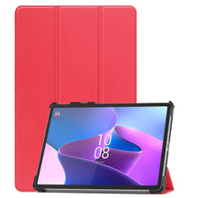 Lenovo Tab P11 Pro Trifold Bookcase Hoes met Penhouder Lenovo Pen - Rood