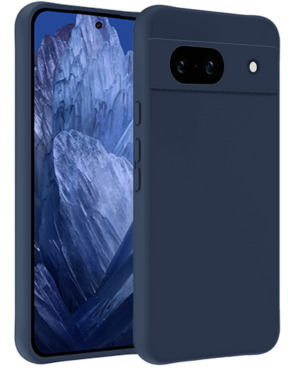 Google Pixel 8a Hoesje Siliconen - Donkerblauw