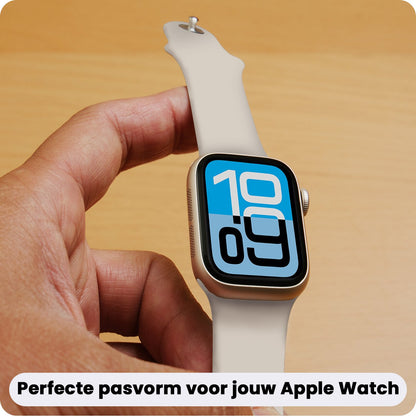 Apple Watch 1, 2, 3, 4, 5, 6, 7, 8, 9, SE - 38/40/41 mm Bandje Siliconen met verstelbare polsband - Ivoor