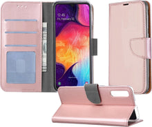 Samsung Galaxy A50 Hoesje Bookcase Cover met Kaarthouder - Rosé goud