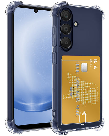 Samsung A25 Hoesje Kaarthouder Backcover Shockproof - Transparant