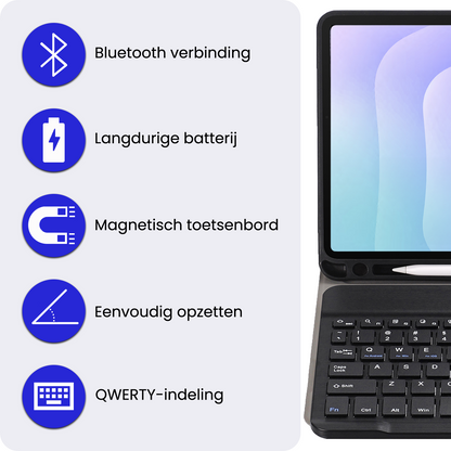 Samsung Galaxy Tab S11 Ultra Toetsenbord Hoes met Uitneembaar toetsenbord - Zwart
