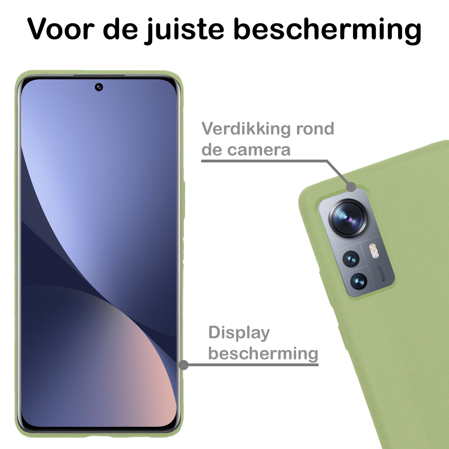 Xiaomi 12 Pro Hoesje Siliconen - Groen