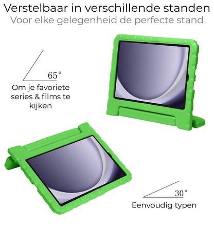 Samsung Galaxy Tab A9 Plus Kinderhoes Shockabsorberend Foam - Groen