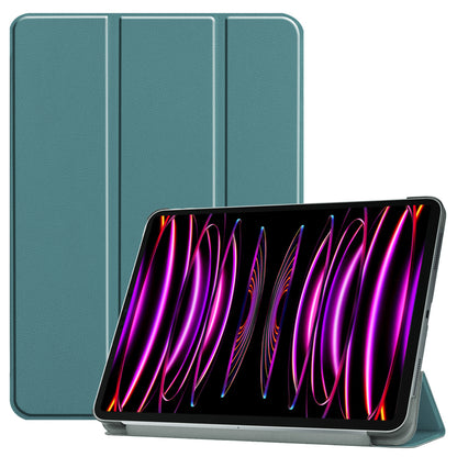 iPad Pro 2022 (11 inch) Trifold Bookcase Hoes - Donkergroen