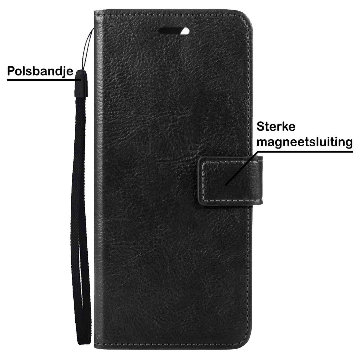 Samsung M22 Hoesje Book Case Kunstleer - Zwart