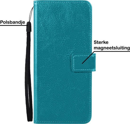 Samsung S20 Hoesje Bookcase Cover met Kaarthouder - Turquoise