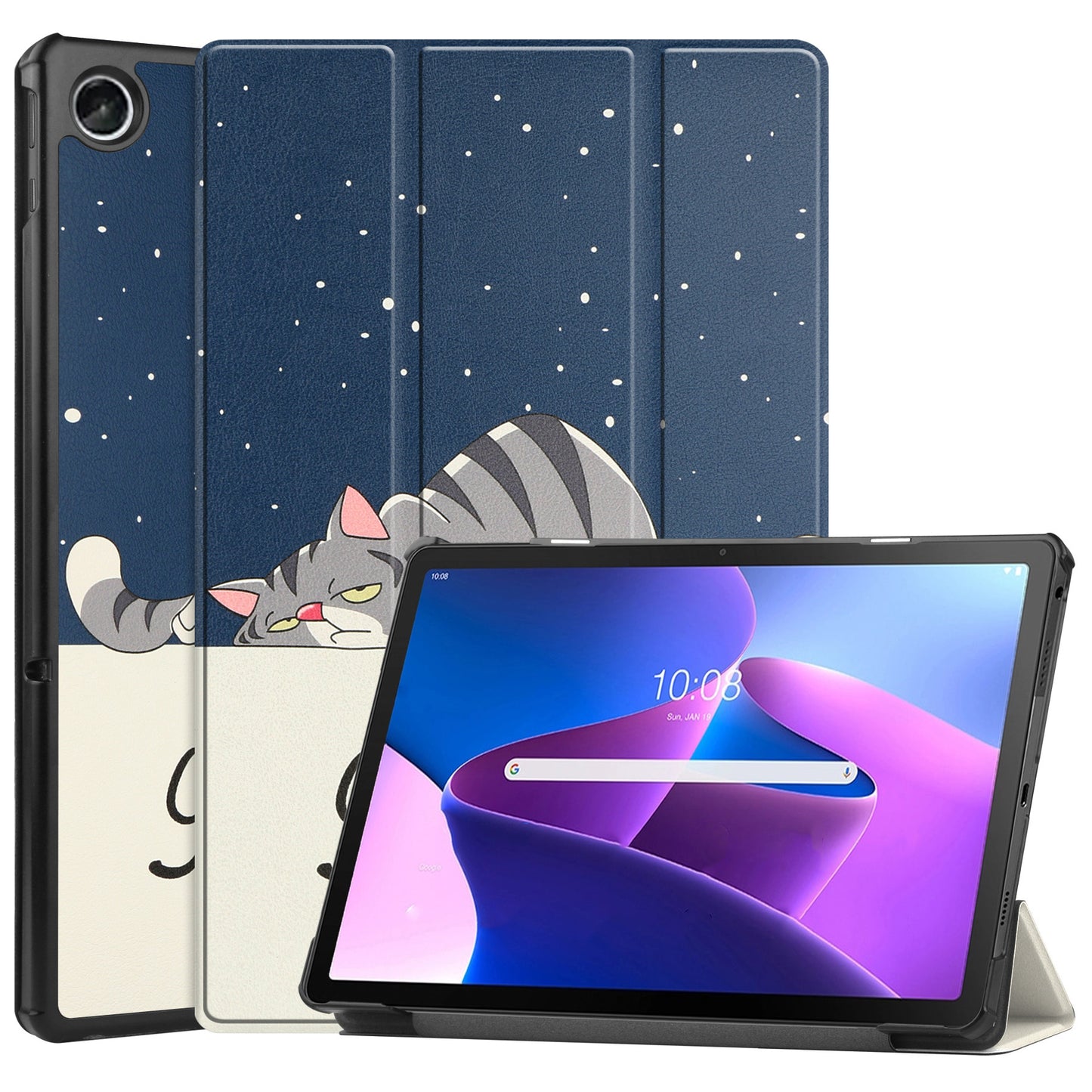 Lenovo Tab M10 Plus 3rd Gen Hoesje Book Case - Kat