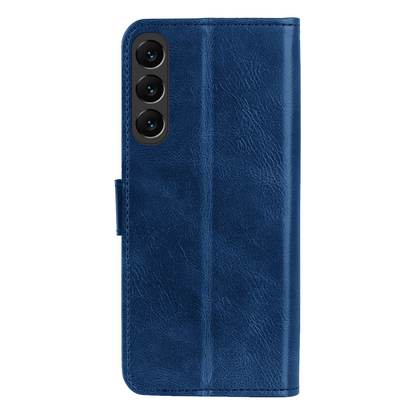 Samsung S24 FE Hoesje Bookcase Cover met Kaarthouder - Donkerblauw