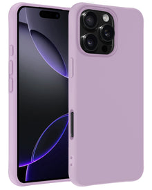 iPhone 16 Pro Hoesje Siliconen Backcover Lichtgewicht - Lila