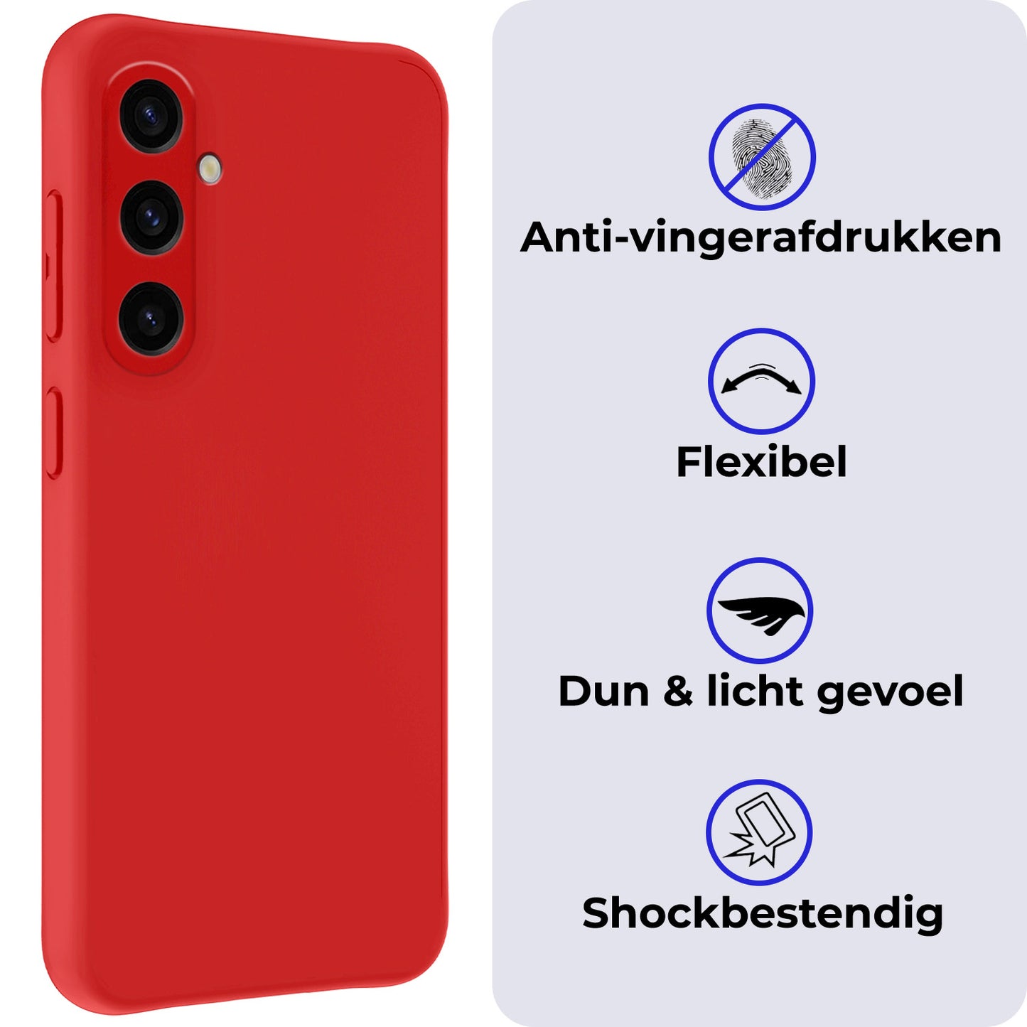 Samsung A35 Hoesje Siliconen - Rood