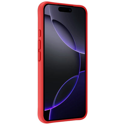 iPhone 16 Pro Hoesje Siliconen Backcover Lichtgewicht - Rood