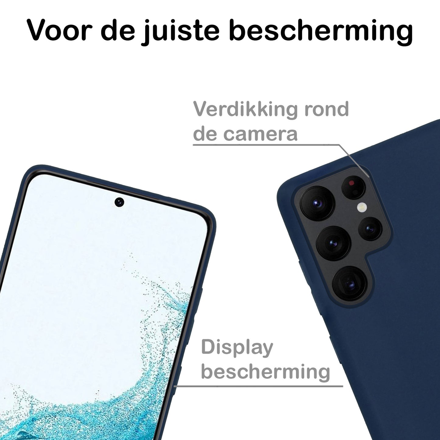 Samsung S22 Ultra Hoesje Siliconen - Donkerblauw