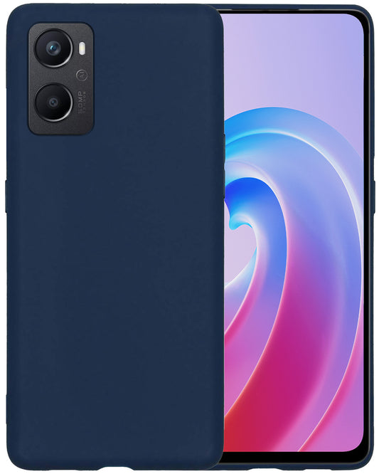 OPPO A76 Hoesje Siliconen - Donkerblauw