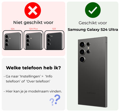 Samsung S24 Ultra Hoesje met Pasjeshouder Siliconen - Transparant