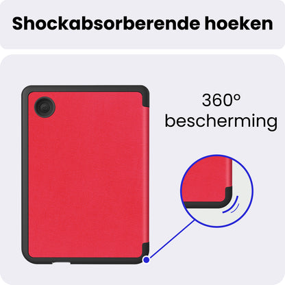 Kobo Clara 2E Trifold Bookcase Hoes - Rood