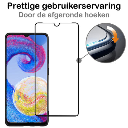 Samsung A04s Screenprotector Gehard Glas - Full Screen