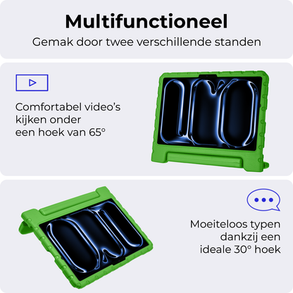 iPad Pro 2024 (11 inch) Kinderhoes Shockabsorberend Foam - Groen